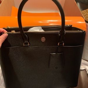 Authentic Tory Burch Robinson double zip tote